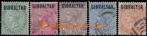 151173 - 1886 SG.1-5, Mi.1-5, Queen Victoria ½P - 4P, Bermuda wi