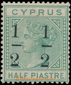 151183 - 1886 SG.27, Mi.25 II, Queen Victoria ½P emerald green, 