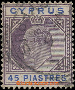 151189 - 1904 SG.59, Edvard VII. 45P fialová/modrá, průsvitka Koru