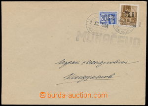 151221 - 1944 MUKACHEVO  letter franked with. overprint stamp. Czecho