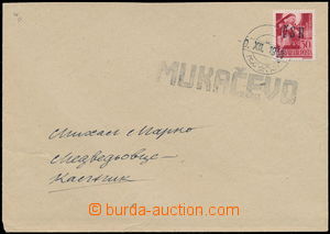 151222 - 1944 MUKAČEVO  dopis vyfr. přetiskovou zn. ČSR 30f, Majer