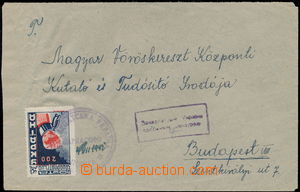 151249 - 1945 BARKASOVO  obálka adresována do Budapešti, vyfr. zn.