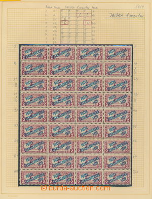 151302 -  Pof.57B, Spěšné - obdélník 2h, modrý přetisk, 36-blo