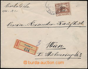 151335 - 1920 R-dopis adresovaný ve III.TO do Vídně, vyfr. zn. Hra