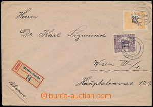 151337 - 1920 R-dopis adresovaný ve III.TO do Vídně, vyfr. zn. Hra