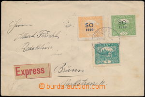 151342 - 1920 Ex-dopis adresovaný ve III.TO do Brna, vyfr. zn. Hrad