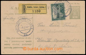 151364 - 1920 POLAND / Polish PC 25f, Mi.P32, sent as Reg to Vienna, 