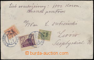 151368 - 1920 money letter for 1000 Koruna addressed to to ukrajinsk
