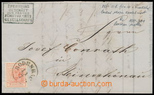 151395 - 1856 folded company letter with 3 Kreuzer, type IIIb., MP, s