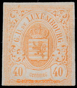 151422 - 1859 Mi.11, Znak 40C červenooranžová; zn. bez lepu, dole 