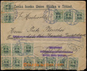 151432 - 1920 commercial letter to Moravská Ostrava , franked with. 