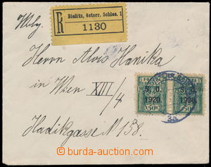 151444 - 1920 POLSKO R-dopis adresovaný do Vídně, vyfr. 2-páskou 
