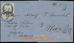 151566 - 1866 doprovodný dopis k balíku s kolkem 5Kr a DR BIELITZ 3