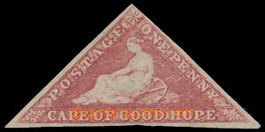 151586 - 1858 SG.5a, 1d růžová; místy užší okraje, jinak plný