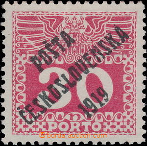 151604 -  Pof.70, Postage due stmp - big numerals 30h red, overprint 