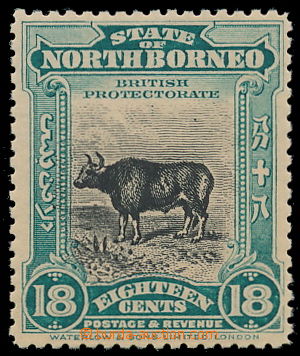 151613 - 1909 SG.175, Banteng 18c modrozelená; svěží, kat. £