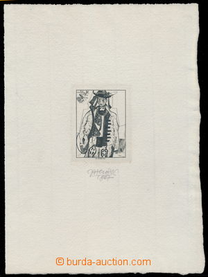 151647 - 1966 L.Fulla - Recruit, engraver trial picture stamp., Pof.1