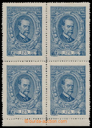 151663 -  Pof.140ST, 125h blue as blk-of-4 with lower margin, 2x type
