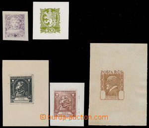 151772 - 1919-20 comp. 5 pcs of designes - Děvčátko 25h violet, re