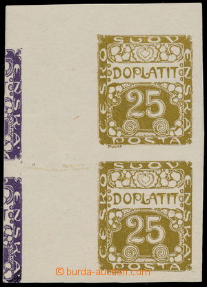 151787 - 1919 Pof.DL5, DL13, Ornament 25h, vertical pair with L margi