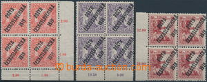 151852 -  Pof.96-98, Válečné 10f - 40f, kompletní emise ve 4-bloc