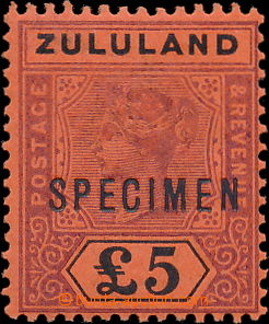 151961 - 1894 SG.29, 5£ oranžová / černá, SPECIMEN; bezvadn