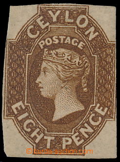 151963 - 1857-1859 SG.7, Královna Viktorie 8P hnědá, Perkins Bacon