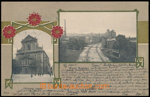 152000 - 1904 MLADÁ BOLESLAV - 2-okénková koláž, železniční m