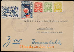 152064 - 1945 Reg letter sent from Polany to Prague, with Mi.79-80 an