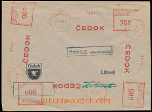 152077 - 1953 dopis vyfr. otiskem výplatního stroje OVS 3x 9Kčs + 