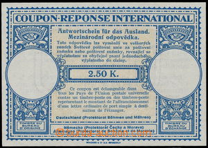 152090 - 1943 CMO6, mezinárodní odpovědka 2,50K, bez razítek; kat