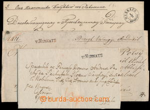 152100 - 1829-50 V. MUNKATS, MUNKÁCS  comp. 3 pcs of folded letters,