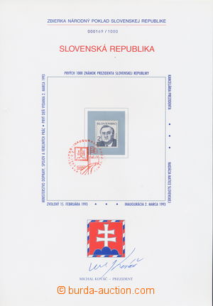 152133 - 1993 Zsf.ZNL2b, První známka prezidenta; kat. 2.500Sk