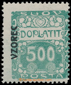 152350 - 1919 Pof.DL12vz, Ornament 500h zelená, přetisk VZOREC vpra