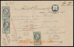 152364 - 1875 RAKOUSKO - UHERSKO  tištěný účet za plyn se smíš