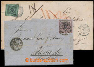 152425 - 1852-56 BADEN, WÜRTTEMBERG comp. of 2 classic letters, 1x w