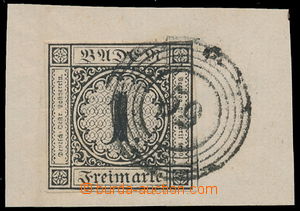 152426 - 1851 Mi.1b, Numeral in the Circle, very wide margins, on cut