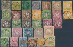152427 - 1850-56 sestava 32ks razítkovaných klasických známek, st