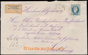 152496 - 1881 Reg letter to Salzburk over German territory, with 2x M