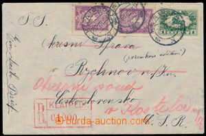 152538 - 1933 Reg letter sent from Klaipeda to Bohemia, with 1L + 2x 