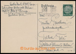 152555 - 1941 KT BUCHENWALD  lístek vyfr. zn. 6Pf Hindenburg, od če