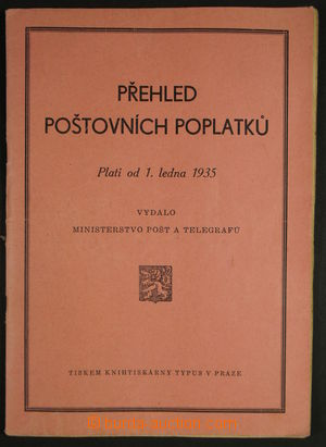 152571 - 1935 [COLLECTIONS] Přehled postal fees, paid by from 1. Jan