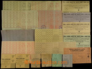 152573 - 1915-18 RATION CARDS comp. 6 pcs of complete sheets on/for c