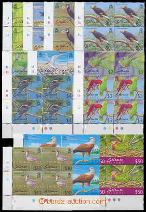 152590 - 2001 Mi.1033-44, Ptáci, kompletní série ve 4-blocích; ka