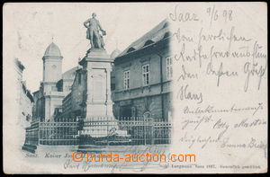 152596 - 1898 ŽATEC - memorial emperor Joseph II.; long address, Us,