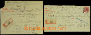 152679 - 1943 DRÁŽĎANY - vyšetřovací věznice, 2x R-dopis zasla
