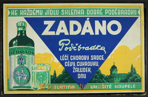 152690 - 1925 PODĚBRADKA  advertisement for minerální water, card 