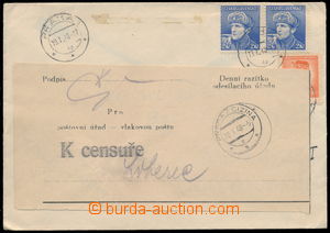 152699 - 1948 dopis adresovaný do Německa, s přilepeným lístkem 
