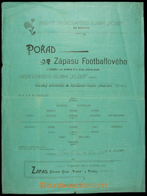 152751 - 1900 RAKOUSKO-UHERSKO / FOTBAL  plakát k zápasu sportovní