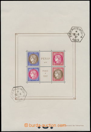 152758 - 1937 Mi.Bl.3, souvenir sheet PEXIP, used; cat. 350€